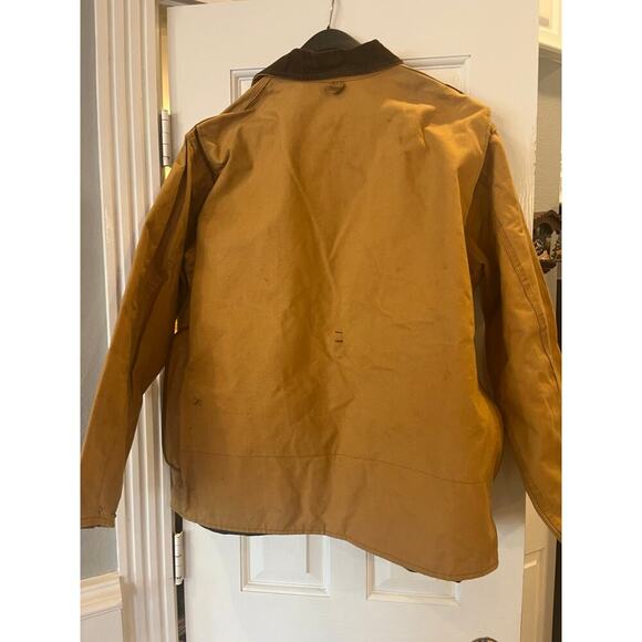 Duck Hunting Fishing Outdoor Canvas Jacket Barn Corduroy Collar Measurements - Picture 3 of 13